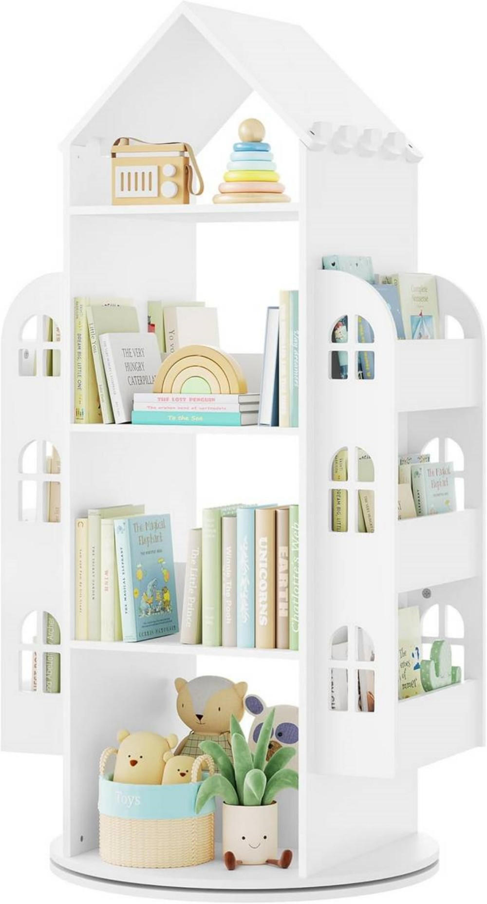 Woltu Kinderregal Weiß 63x125.5x59 cm