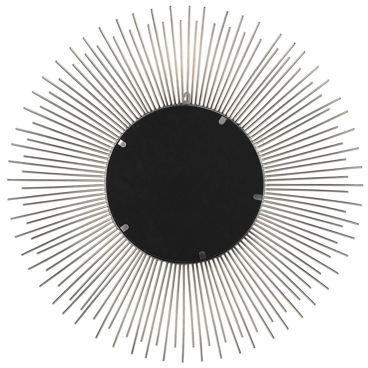 WANDSPIEGEL silber Sonnenoptik 80 cm Cilly - Silberfarben, Metall (80/80/3cm) - Beliani