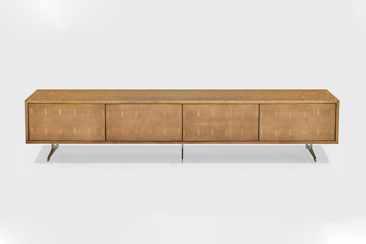 LOWBOARD GALA Gold Holz - Goldfarben, Holz/Metall (200/42/40cm) - KAWOLA