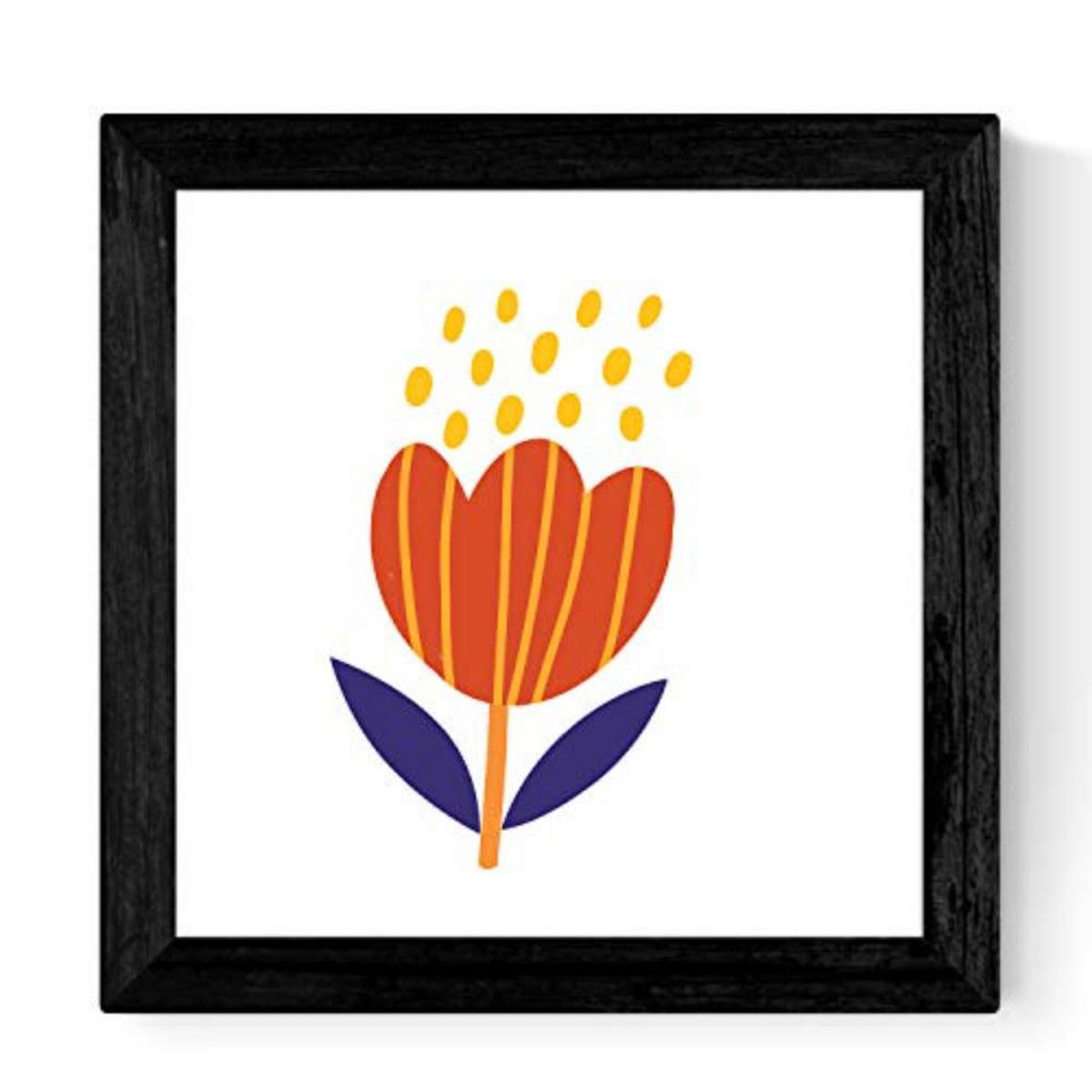 POSTER Set mit 4 ErishIllustrationen, Marienkäfer und Blumen Nordic Stil 20x20cm Rahmenlos - Klar, Papier (20/3cm) - Nacnic