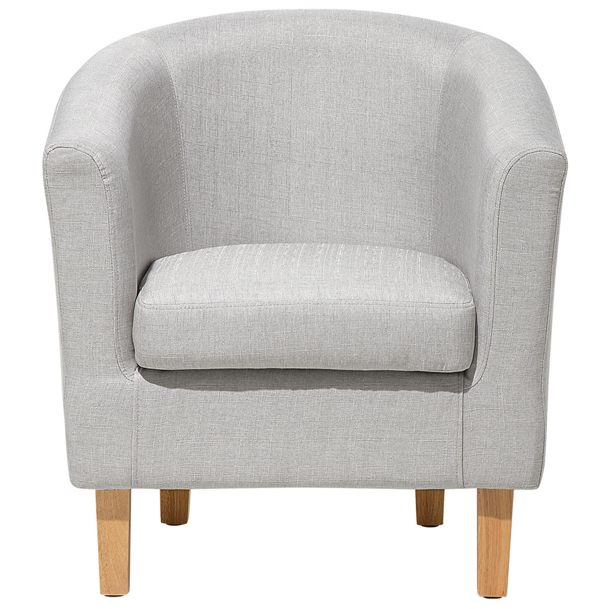 SESSEL Polsterbezug Grau Holden - Grau, Holz/Textil (68/71/41cm) - Beliani