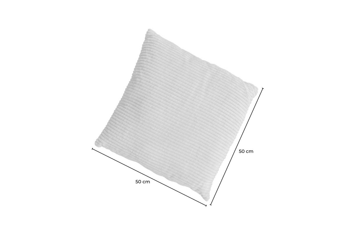 SPITZKISSEN MADELINE Hellgrau Cord - Hellgrau, Textil (50/14cm) - KAWOLA