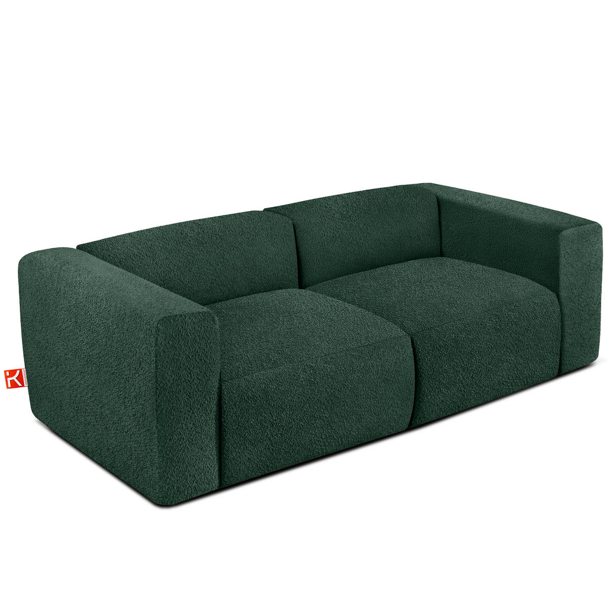 2-SITZER SOFA BUFFO, Dunkelgrün - Dunkelgrün, Holz/Holzwerkstoff (210/73/96cm) - KONSIMO®