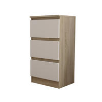 KOMMODE ALLEGRA 40/72/33 cm mit 3 Schubladen Sonoma Eiche - Weiß/Sonoma Eiche, Holzwerkstoff (40/72/33cm) - MASSENO