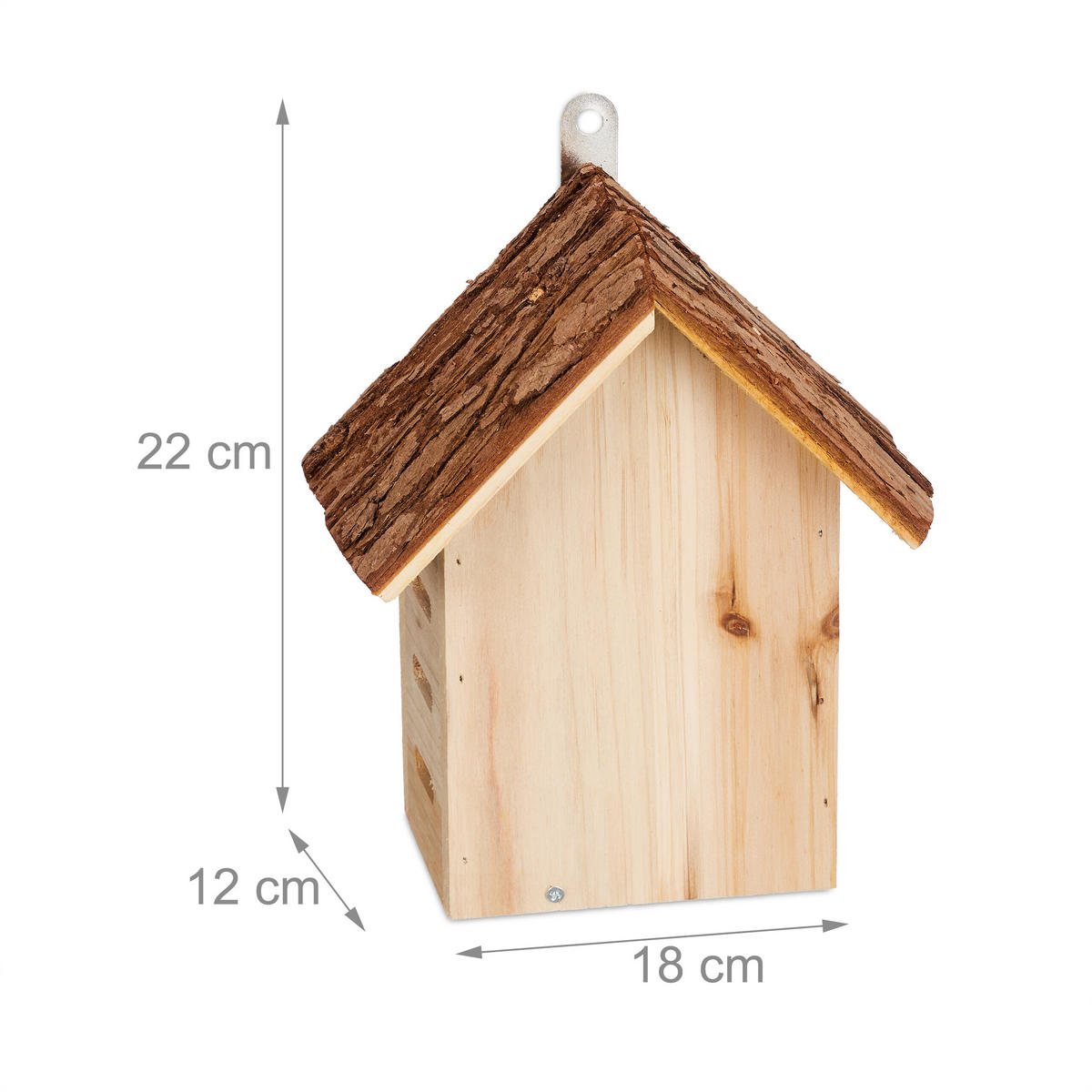 MARIENKÄFERHAUS - Hellbraun, Holz (18/22/12cm) - Relaxdays
