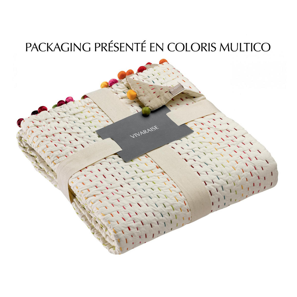 PLAID Gastounet multico 140 x 200 cm - Multicolor, Textil (140/200cm) - Vivaraise