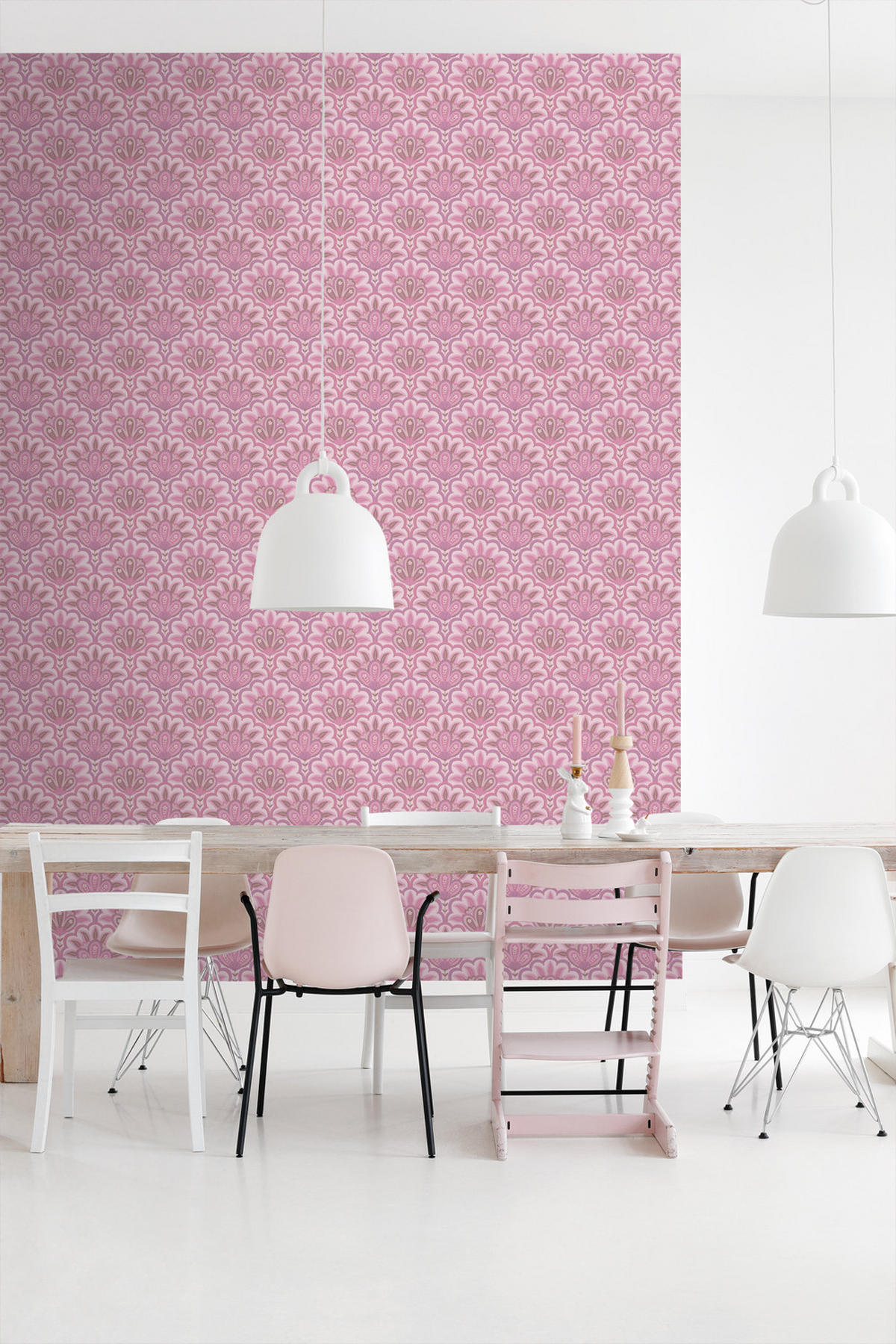 TAPETE orientalisches Barockmotiv 50 x 900 cm - Lila, Papier (50/900cm) - ESTAhome