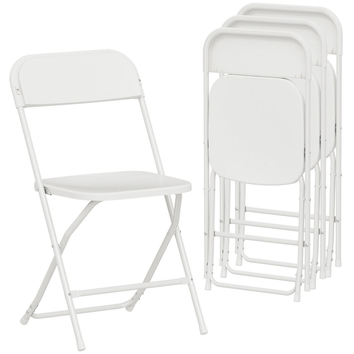 KLAPPSESSEL Weiß 4 Stück - Weiß, Kunststoff (45/79.5/49cm) - GiPP