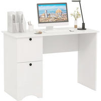 DATORBORD vitt - Vit, Träbaserade material (50/109/75cm) - COSTWAY