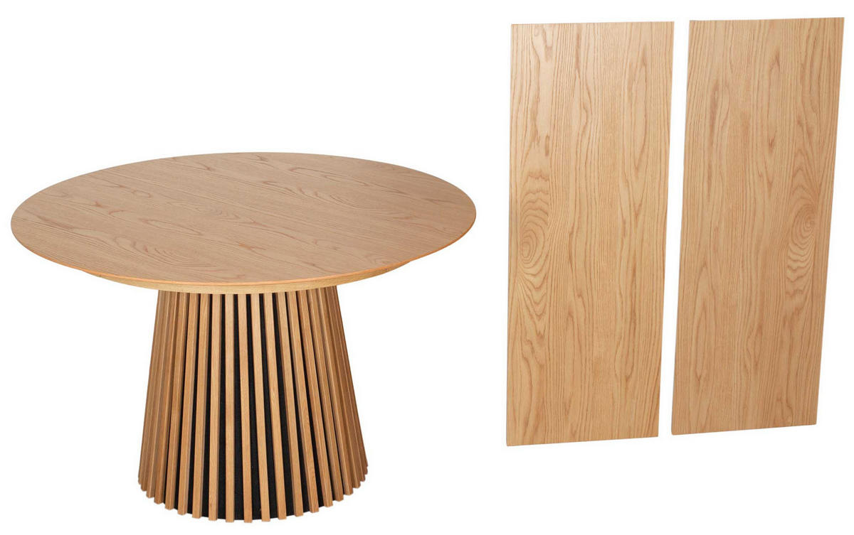 ESSTISCH Oria ausziehbar FSC® - Braun/Naturfarben, Eichenholz/Holz (120/210/76cm) - Mr. Deko