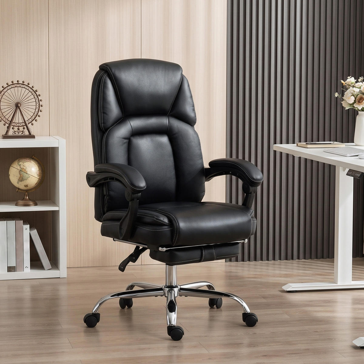 BÜROSTUHL Schwarz 66.0/65.0/118.0 cm - Schwarz, Kunststoff (65/118/66cm)