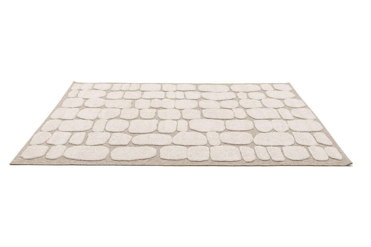 TEPPICH mit Reliefeffekt im japanischen Stil beige - Beige, Textil (160/230cm) - AFK Living