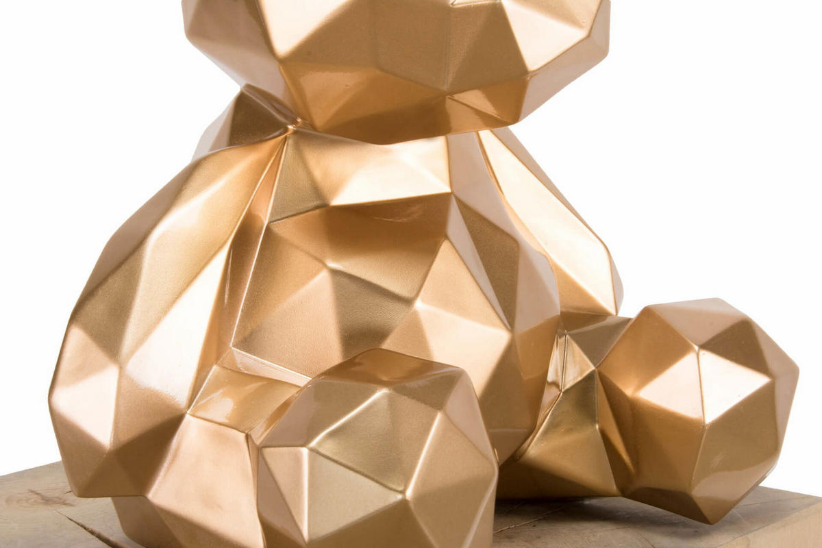 SKULPTUR Gold 30/28 cm - Goldfarben, Stein (2.5/28/23cm) - KUNSTLOFT