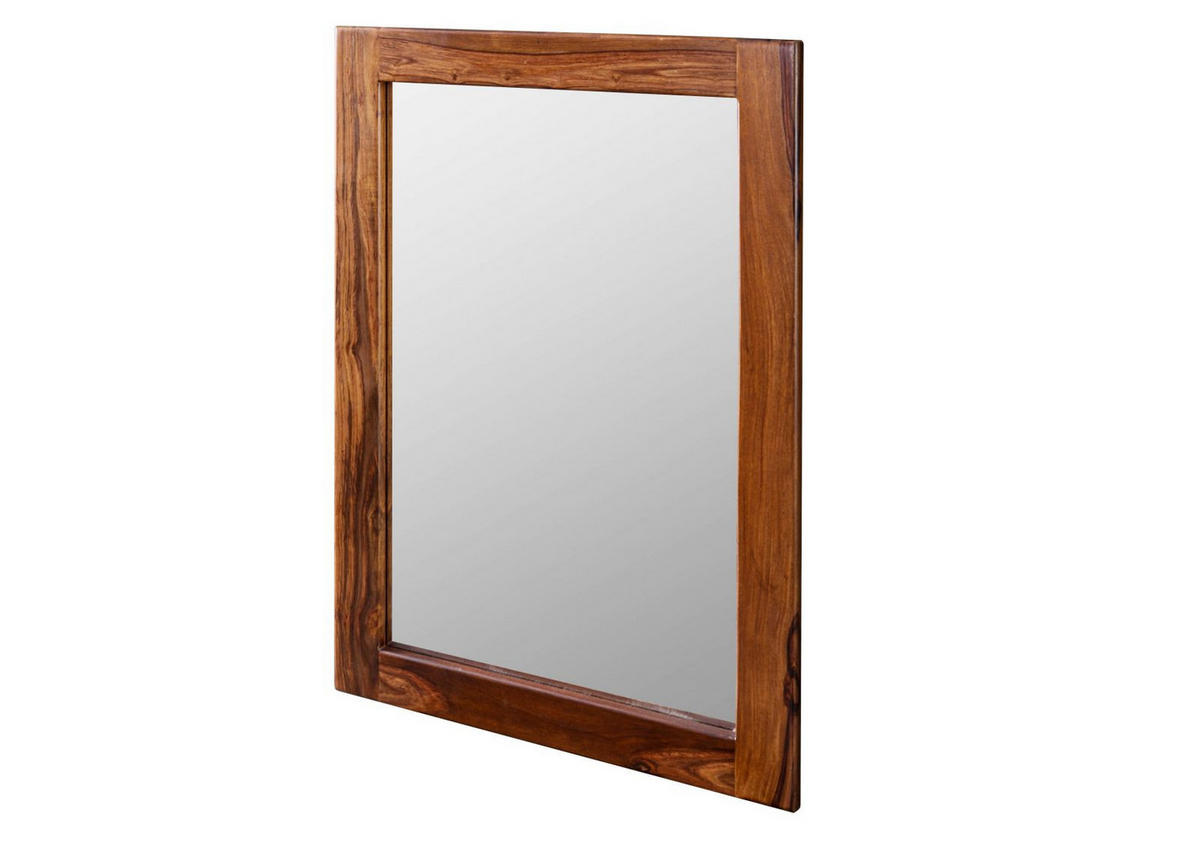 SPIEGEL Sheesham 100x3x70 walnuss gewachst TORONTO #237 - Walnussfarben, Holzwerkstoff (100/70/3cm) - Massivmoebel24