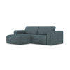 ECKSOFA Links Strukturstoff Stoff Blau - Blau/Blaugrau, Kunststoff/Textil (167/224cm) - Makamii