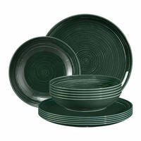 TAFELSERVICE Terra Moosgrün 12er Set - Dunkelgrün, Keramik (1/1/1cm) - Seltmann Weiden