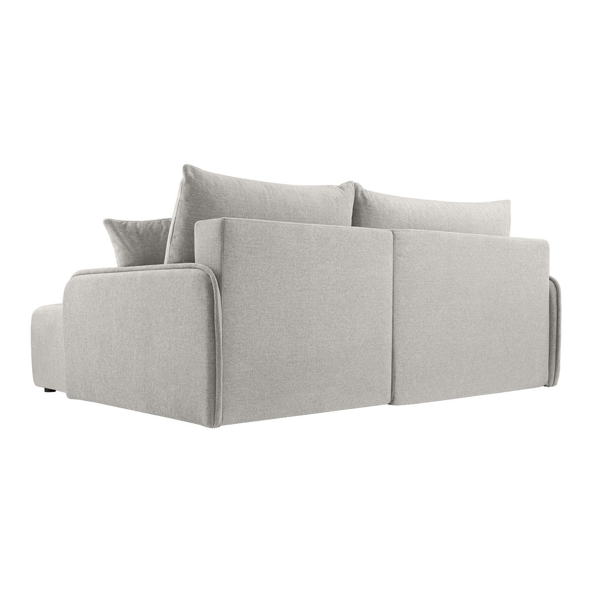 ECKSOFA BLIKO mit Schlaffunktion, Hellgrau - Hellgrau, Textil (198/150cm) - Fedve