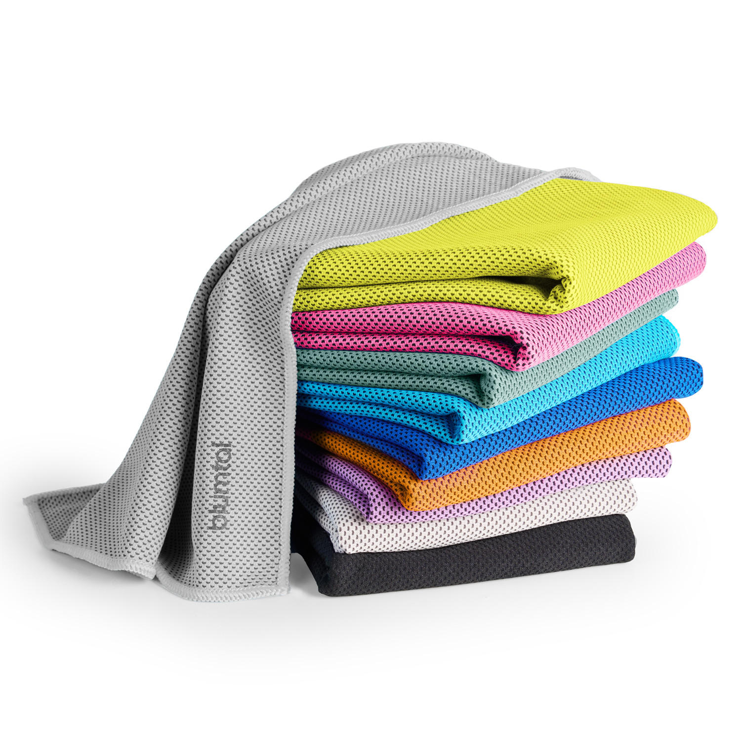 SPORTHANDTUCH Inga kühlend, 100/30 cm mit Tasche, Grau - Grau, Textil (30/100cm) - Blumtal