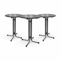 STEHTISCH Bellini Ø70xH110cm Schwarz (3tlg) - Schwarz, Holz/Metall (70/70/110cm) - Beautissu 