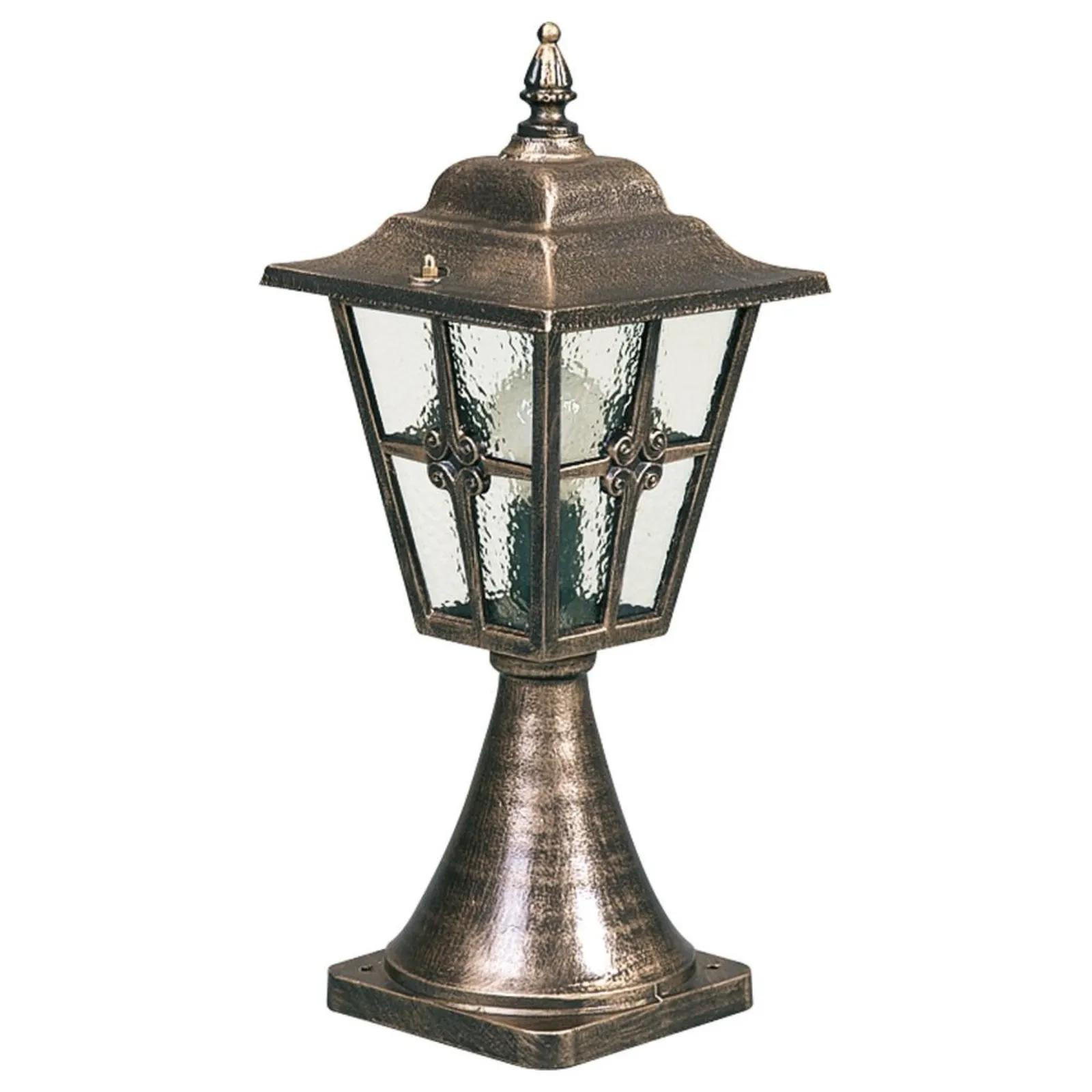 WEGELEUCHTE Braun - Messingfarben/Braun, Metall (22/22/55cm) - click-licht