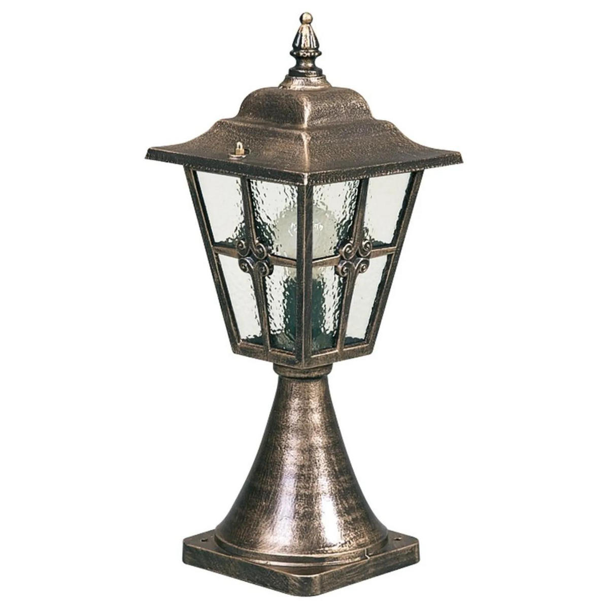 WEGELEUCHTE Braun - Messingfarben/Braun, Metall (22/22/55cm) - click-licht