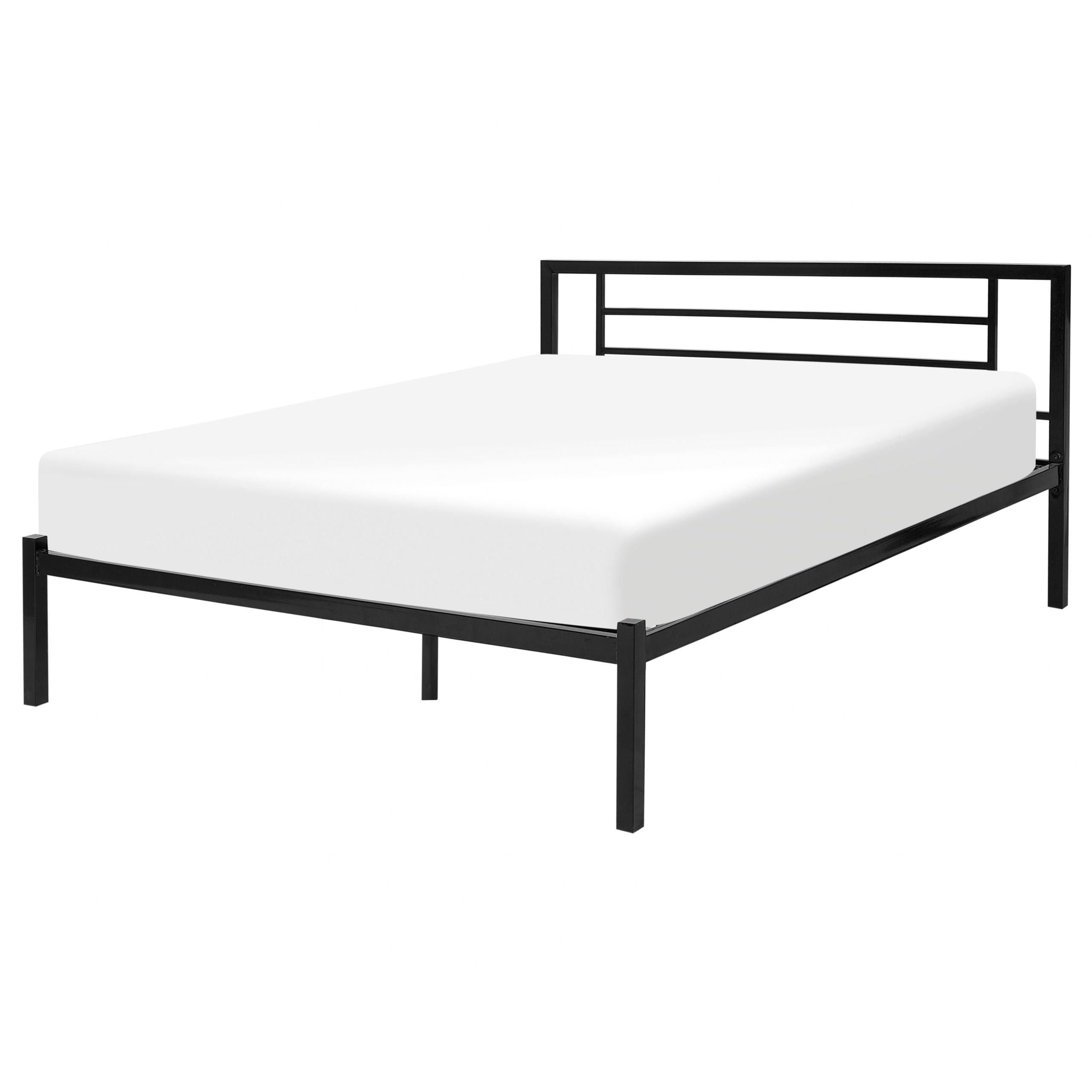 METALLBETT 140/200cm Schwarz Cusset - Schwarz, Metall (140/200cm) - Beliani