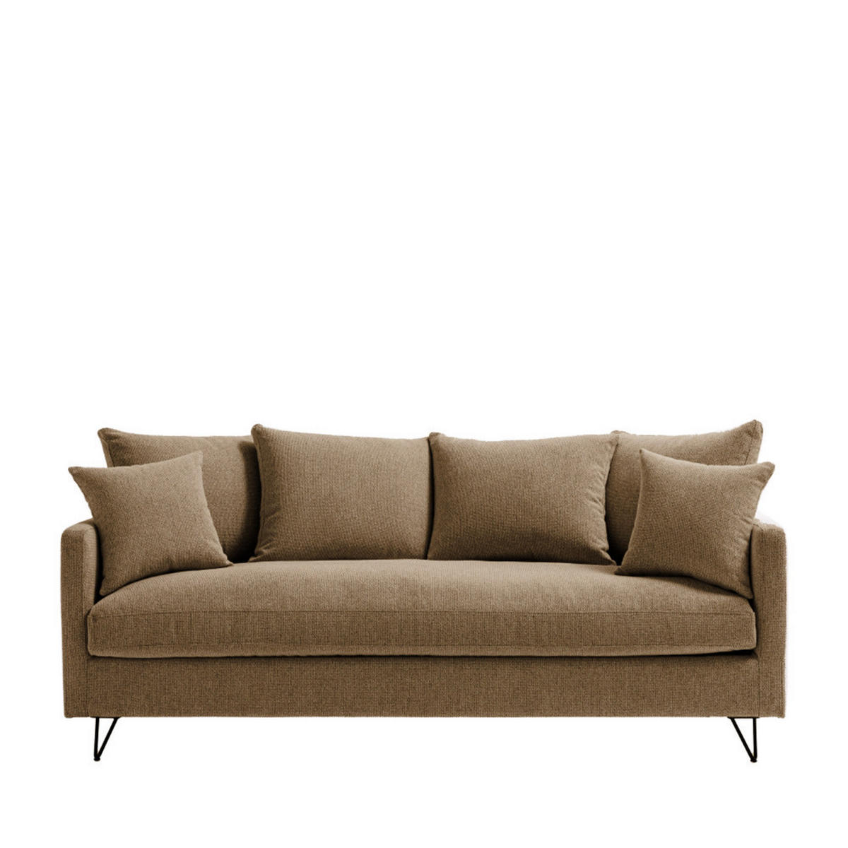 BETTSOFA - Karamell - Bernsteinfarben, Textil (213/86/95cm) - Drawer