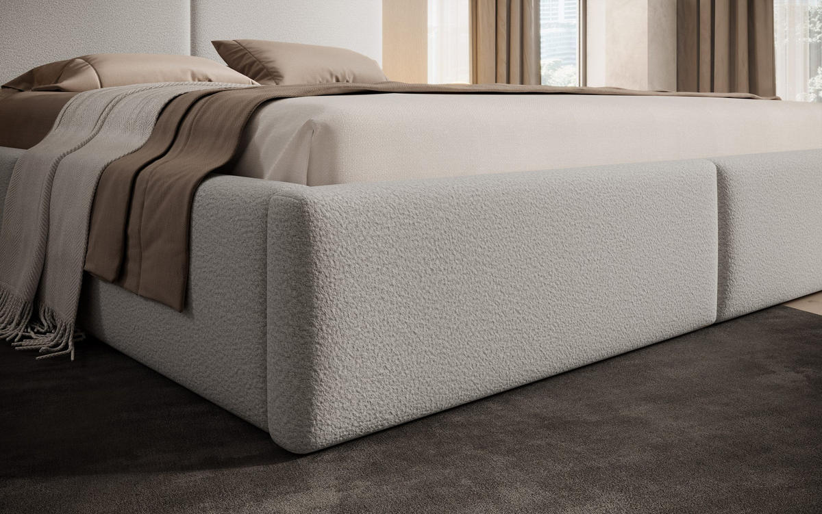 POLSTERBETT Toreira Slim 140x200 cm Hellgrau - Hellgrau, Holz/Textil (140/200cm) - Fedve