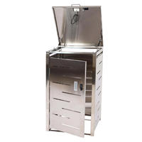 MÜLLTONNENVERKLEIDUNG 1ER Silber - Silberfarben, Metall (60/103/62cm) - MCW