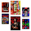 POSTER Set Mit 6 Grafiti Pop Mona Lisa Warhol Bowie Basquiat A3 & A4 Rahmenlos - Klar, Papier (29/3cm) - Nacnic