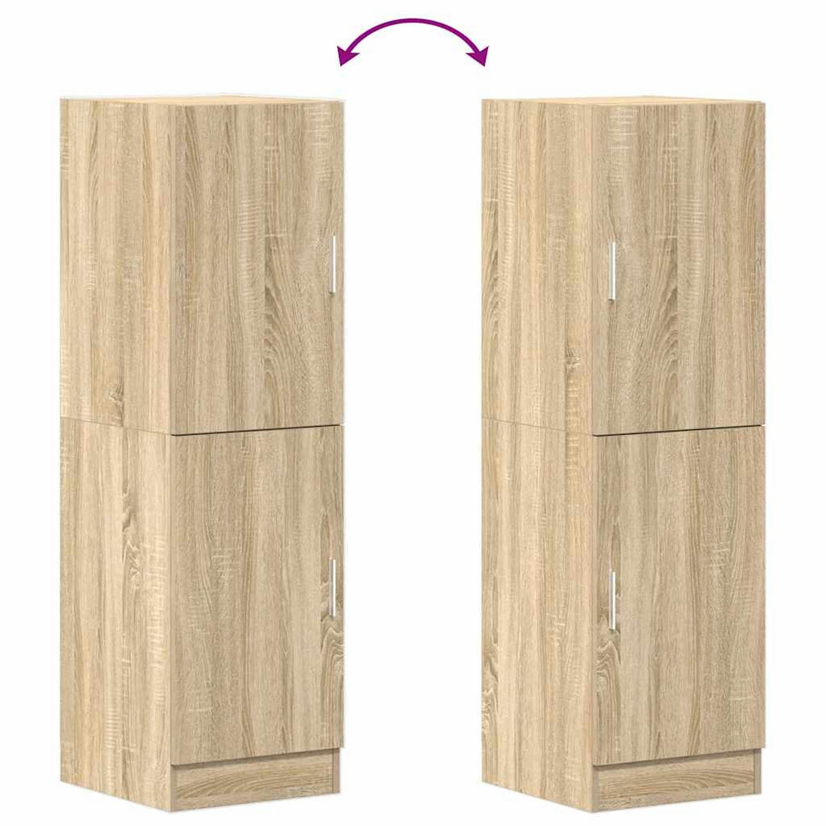 KÜCHENSCHRANK Sonoma-Eiche 38/41,5/131,5 Cm Holzwerkstoff - Braun, Holzwerkstoff (41.5/131.5/38cm) - vidaXL
