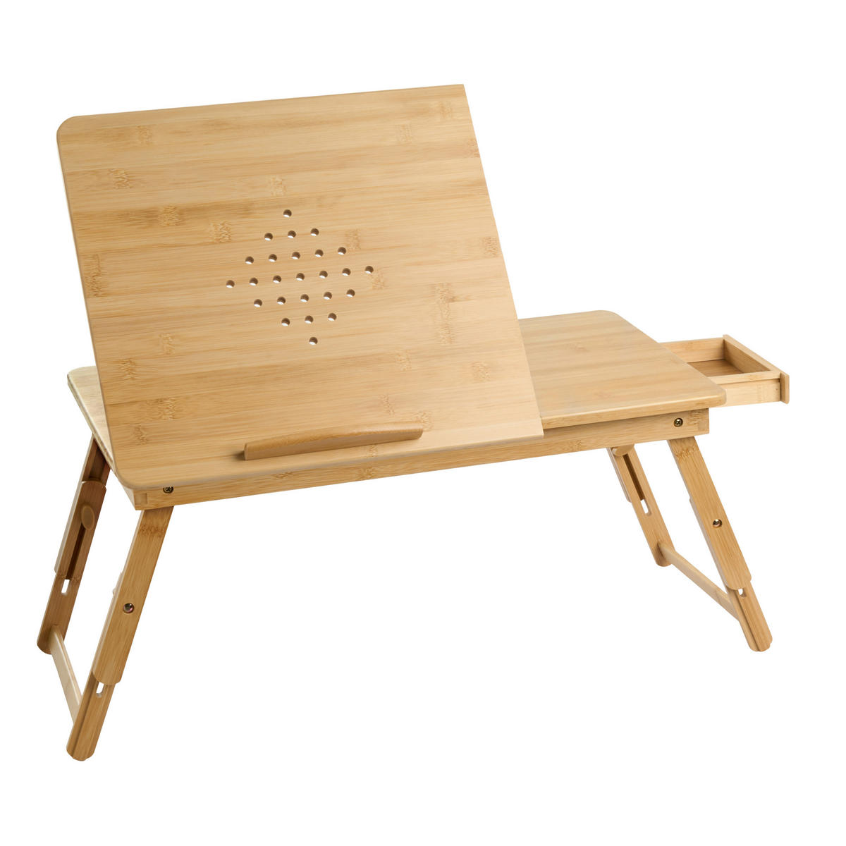 PLIABIL masă pentru laptop maro deschis 57/35 cm Orge - maro/maro deschis, lemn (35/57/21cm) - Beliani