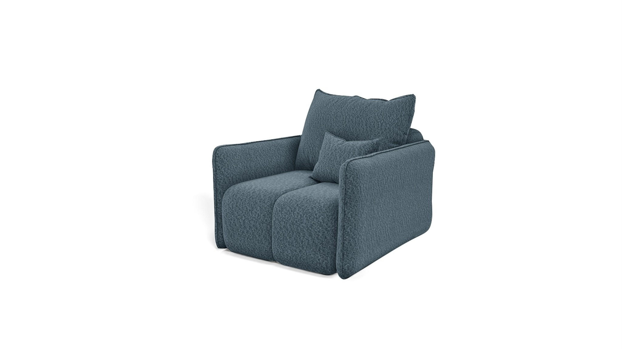 SESSEL Morgano - Blau, Holzwerkstoff/Textil (85/86/102cm) - Fun Möbel