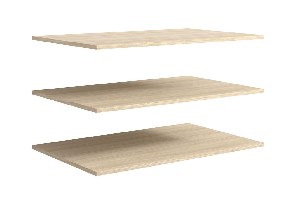 GARDEROBENSCHRANK Barcelona Eiche Barista 90 / 58 / 207,5cm mit Einlegeböden - Hellbraun/Eichefarben, Holz/Holzwerkstoff (90/207.5/58cm) - Feldmann-Wohnen
