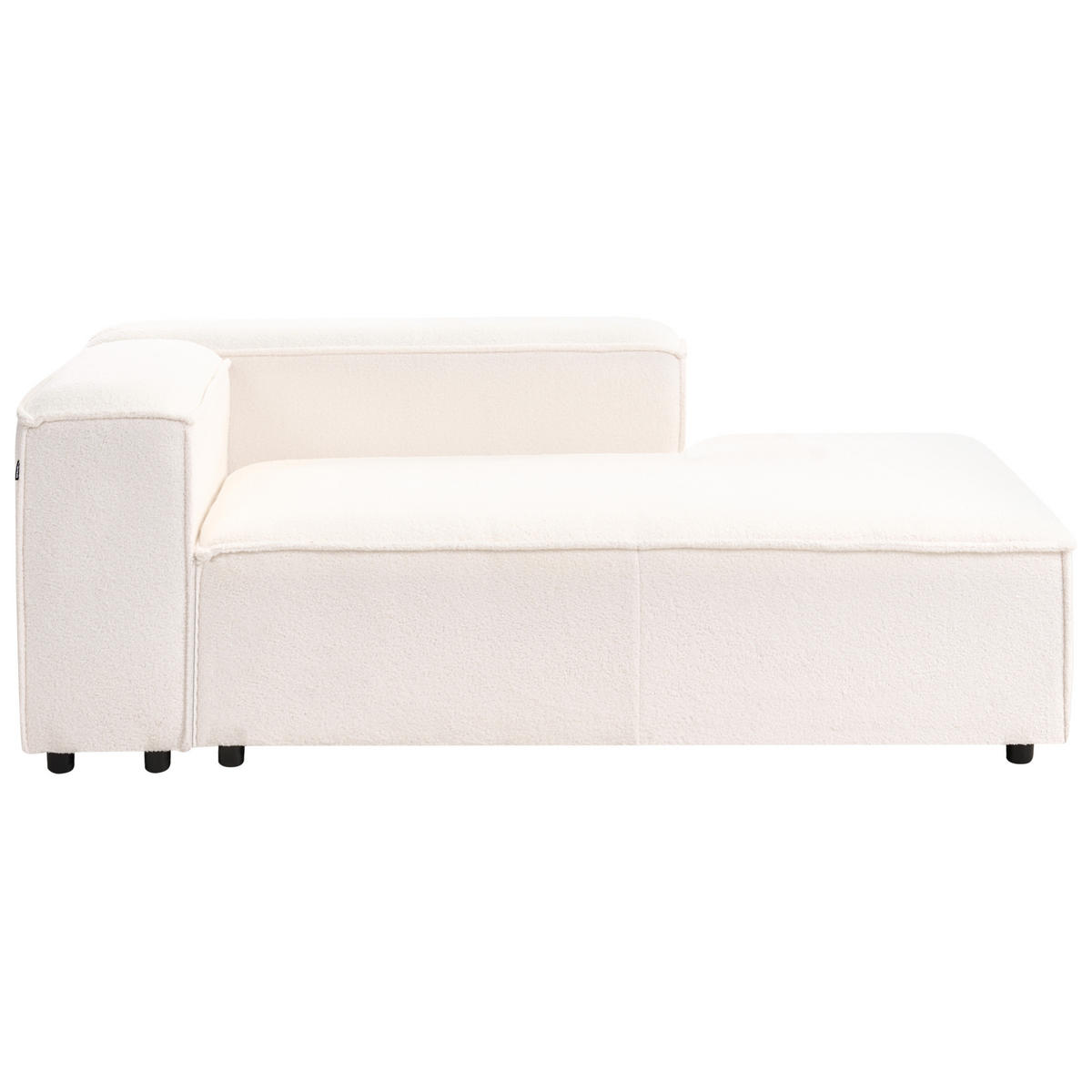 ECKSOFA Modul 4-Sitzer Bouclé Cremeweiß linksseitig Ardal - Creme, Textil (326/180cm) - Beliani