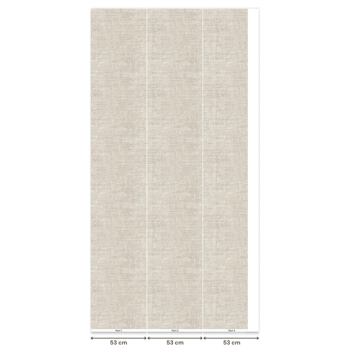 TAPETE - Leinen - Textur - Beige - 140x300 cm - Creme, Papier (140/300cm) - OnlyWow