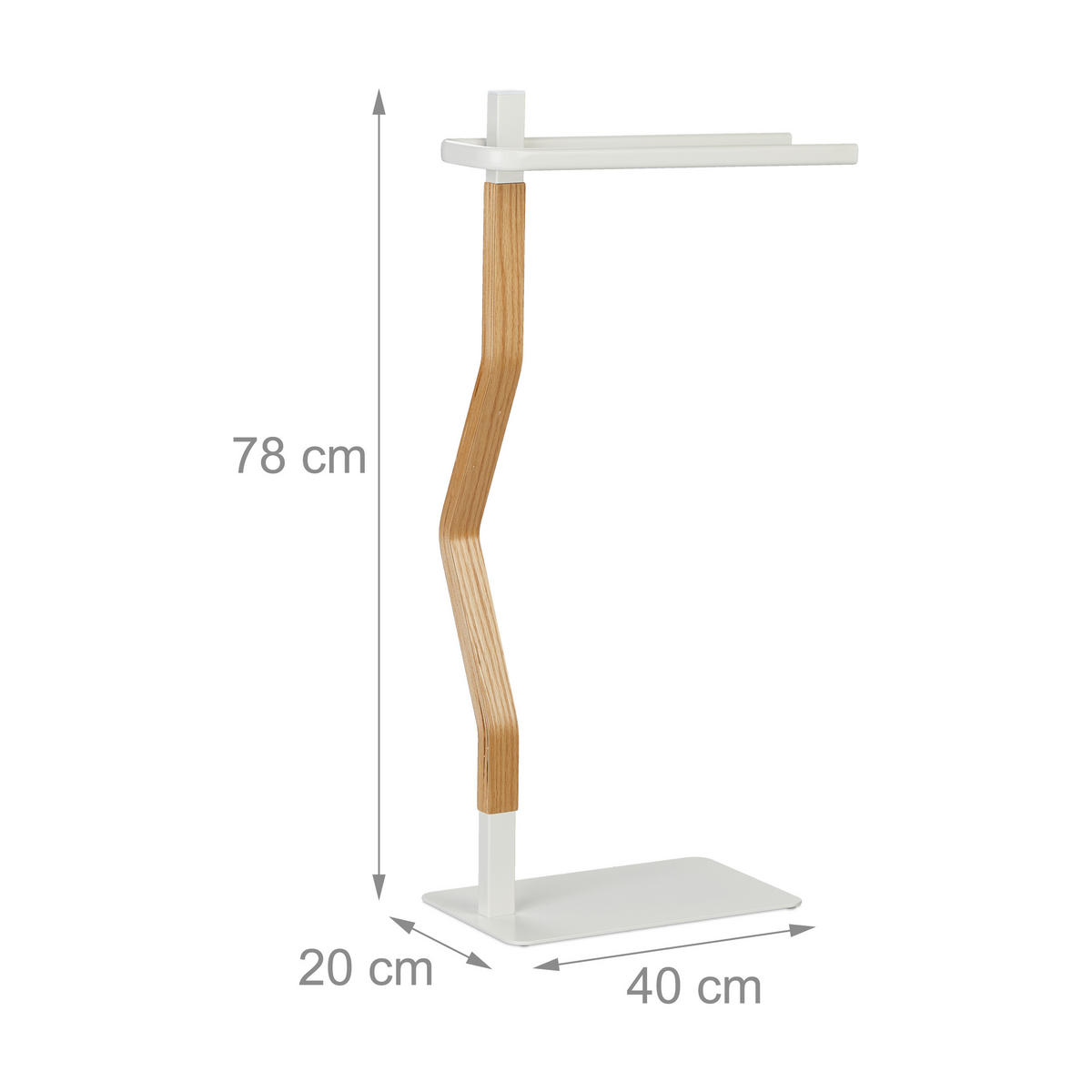 HANDTUCHSTÄNDER - Multicolor, Holzwerkstoff/Metall (40/78/20cm) - Relaxdays