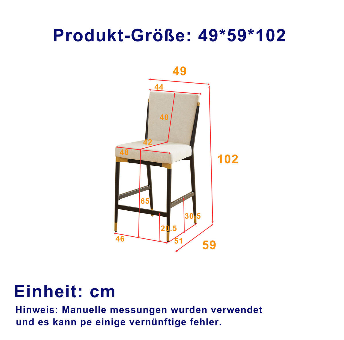BARHOCKER 2er-Set Beige mit rechteckiger Fußstütze - Beige, Textil (49/102/59cm) - MIVRAY