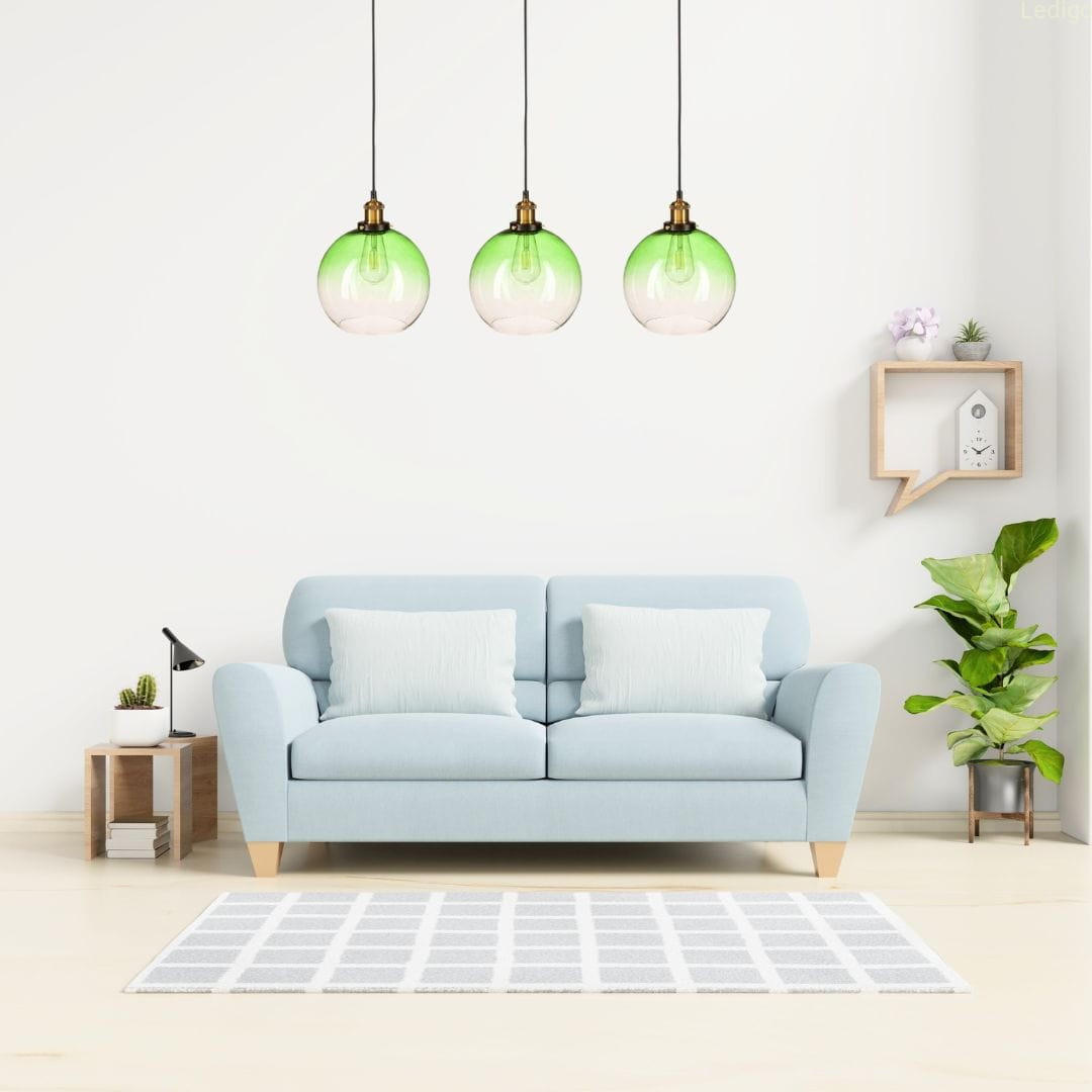 PENDELLEUCHTE Rome - Transparent/Schwarz, Glas/Metall (20/75/110cm) - kiki design
