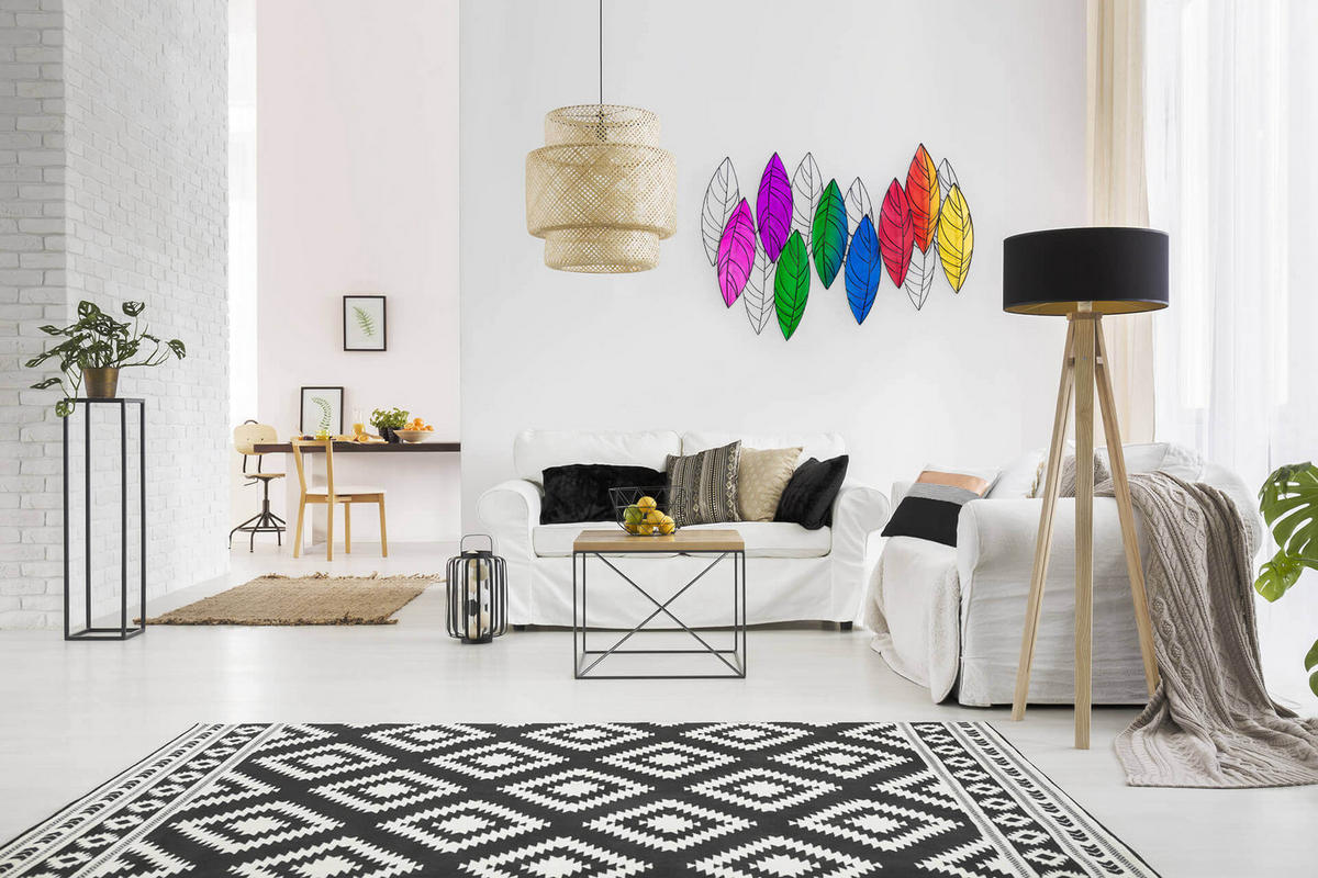 WANDDEKO Bunt 117/82 cm - Multicolor, Metall (5.5/82/8cm) - KUNSTLOFT