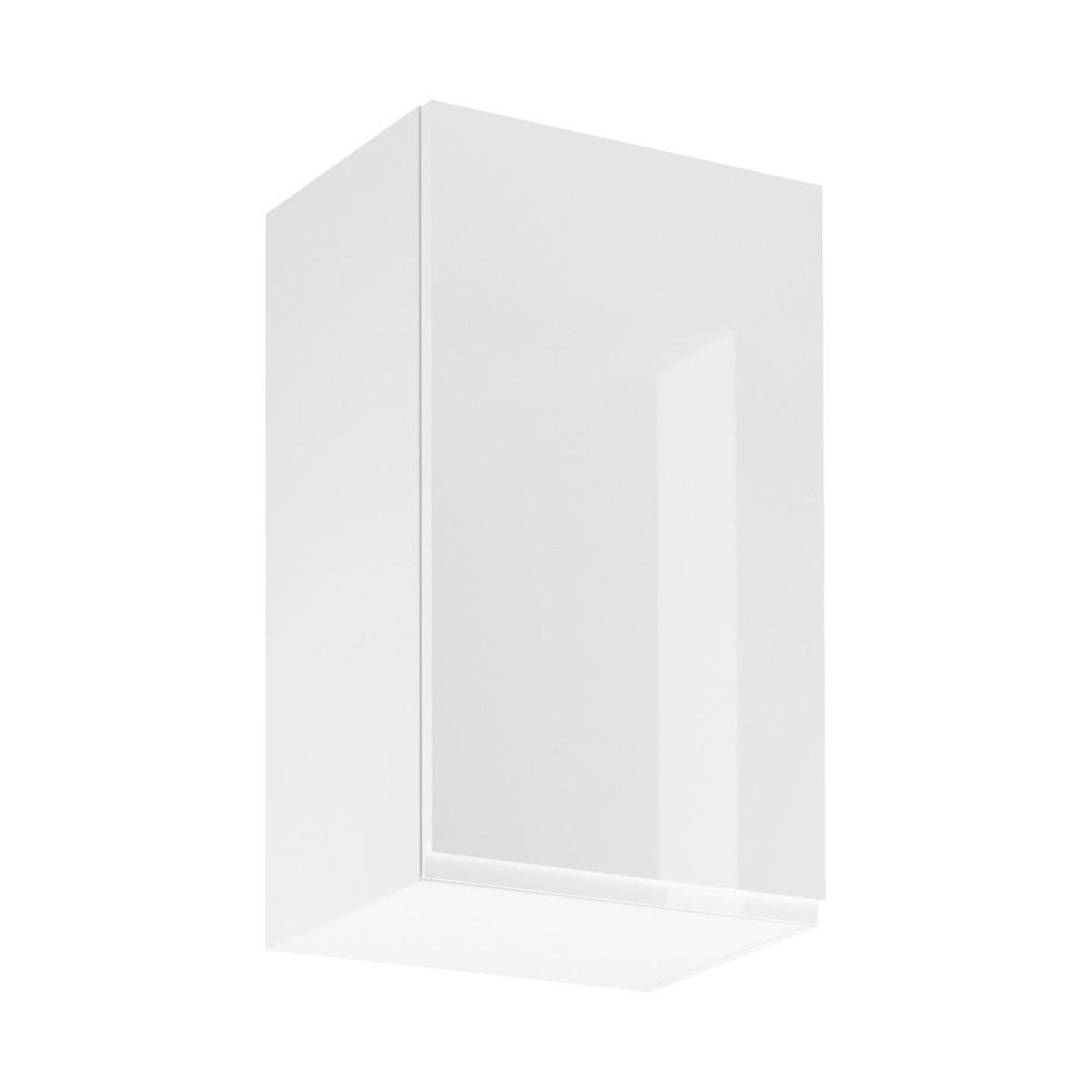 HÄNGESCHRANK – 45 cm – G45 – Velmora – Weiß / Weiß Hochglanz - Weiß Hochglanz, Holzwerkstoff (45/72/32cm) - ROYAL24_MARKT