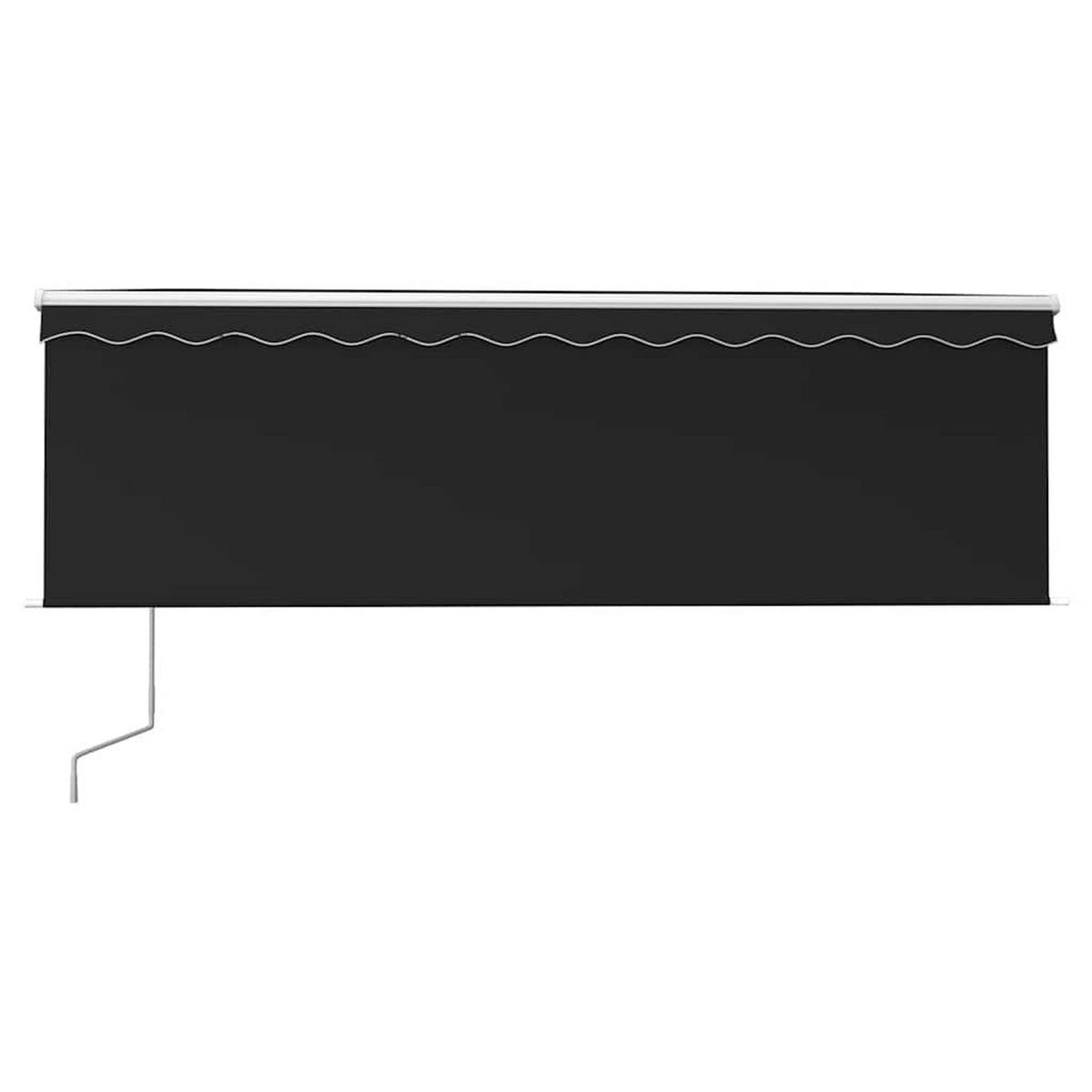 MARKISE Automatisch Einziehbar mit Volant 4x3 m Anthrazit - Anthrazit, Metall (400/1/400cm) - furnicato