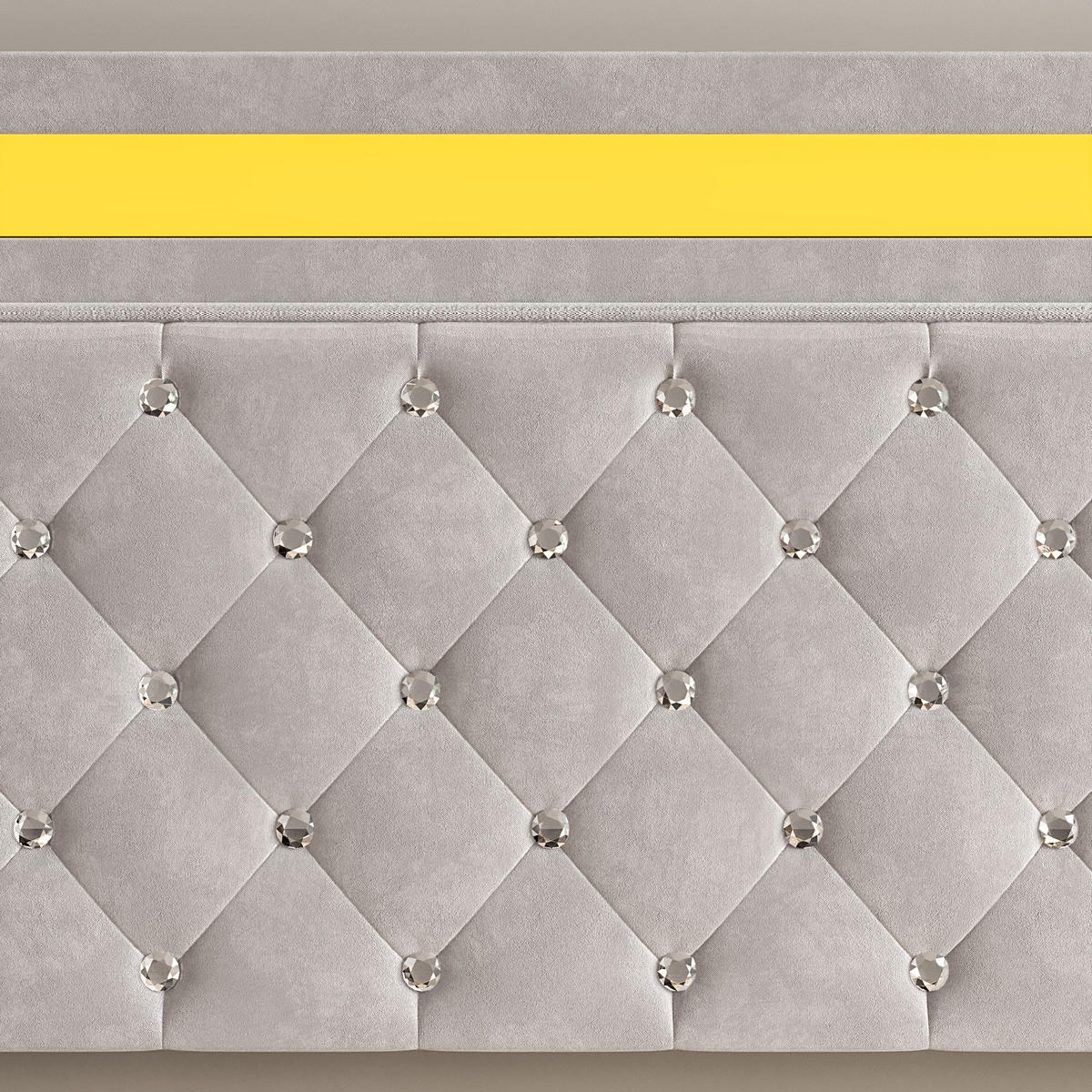 POLSTERBETT 160x200 cm, Beige, LED-Beleuchtung - Beige, Textil/Metall (160/200cm)