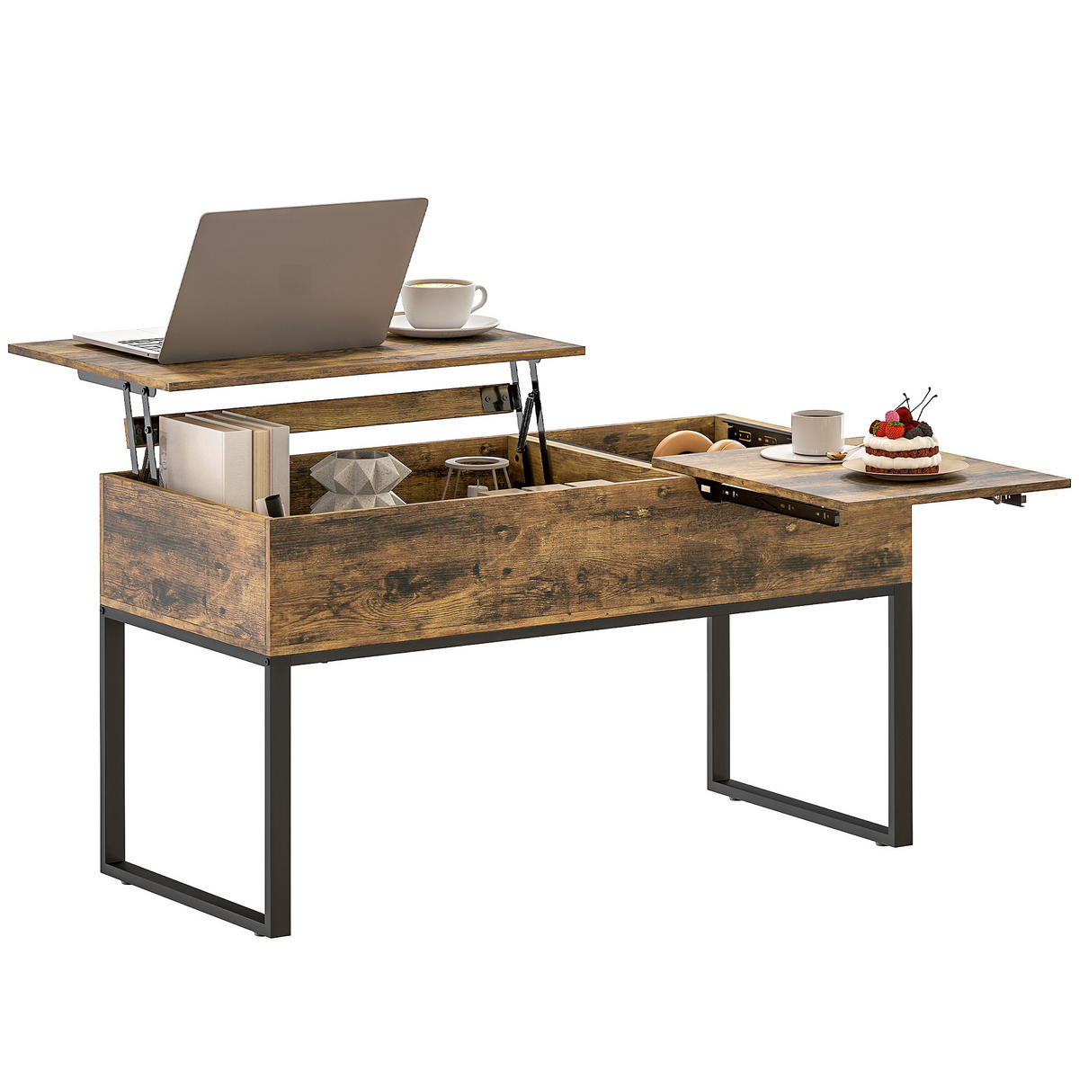 COUCHTISCH Braun 1 Stück - Braun, Metall (100/45/67cm) - GiPP