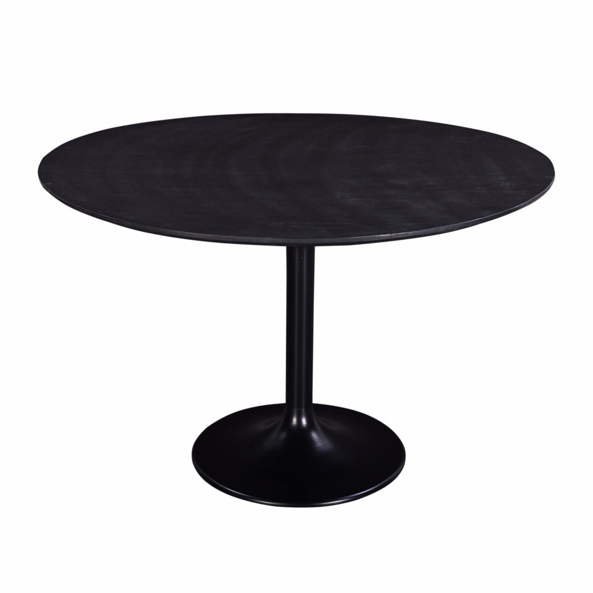 ESSTISCH rund aus Mangoholz 120cm, schwarz - Schwarz, Holz (120/120/76cm) - Giga Meubel
