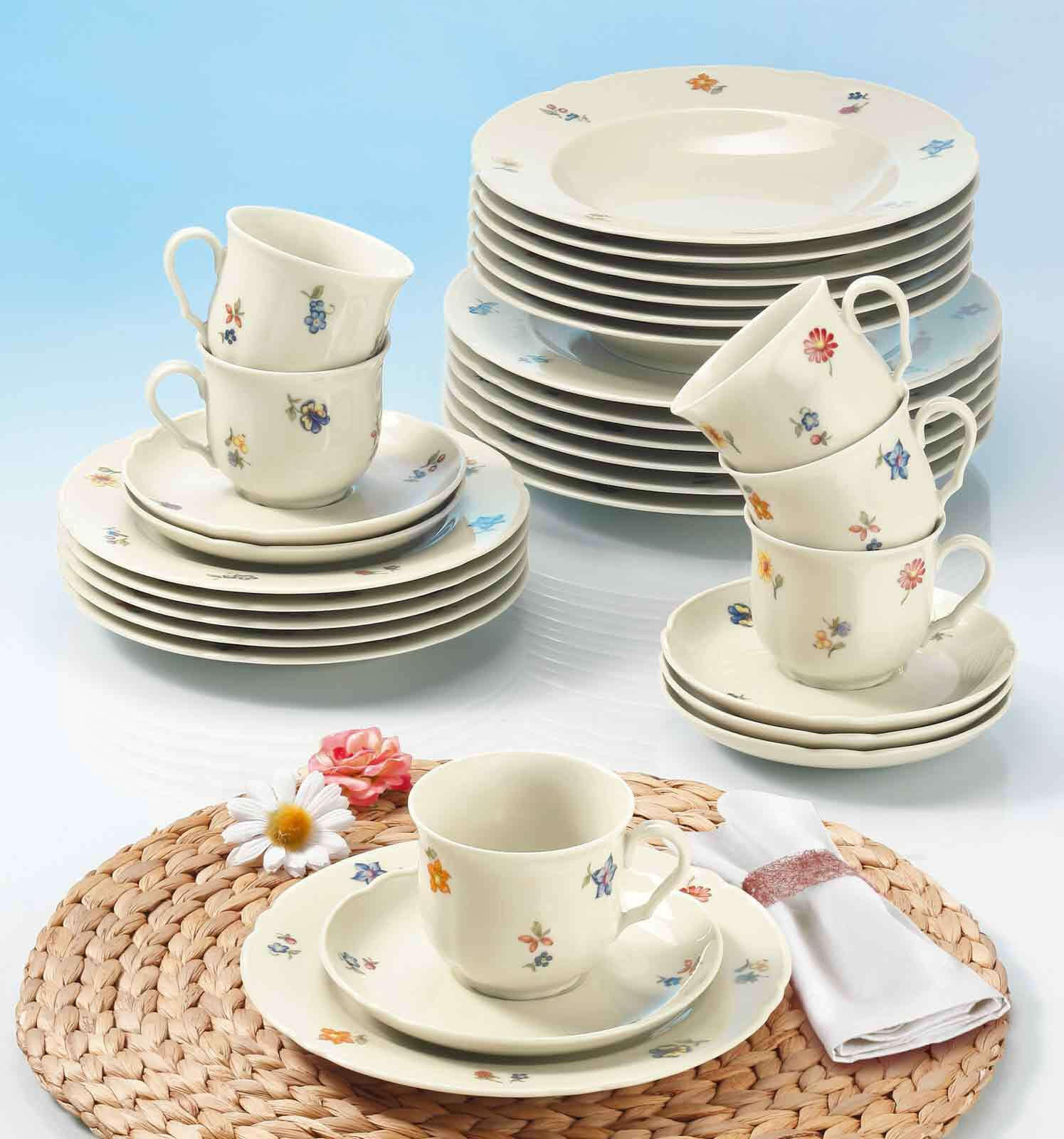 KOMBISERVICE Marieluise Blütenmeer bunt 30er Set - Multicolor, Keramik (31.2/36.9/36.5cm) - Seltmann Weiden