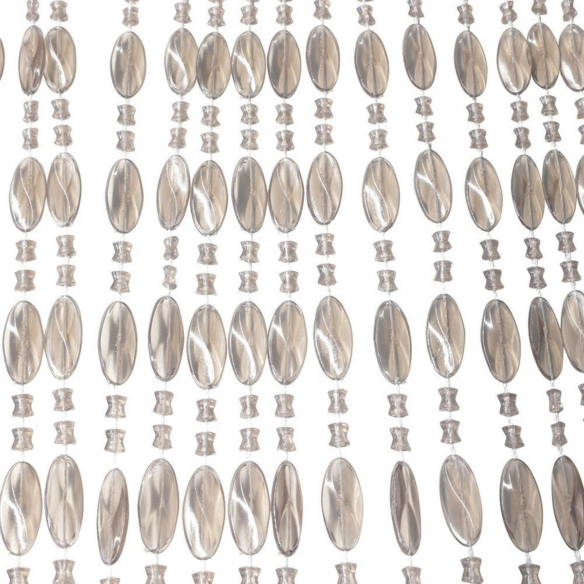 PERLENVORHANG - Noah - 90x220 cm - Grau / Transparent - Grau, Kunststoff (90/220cm) - IVOL