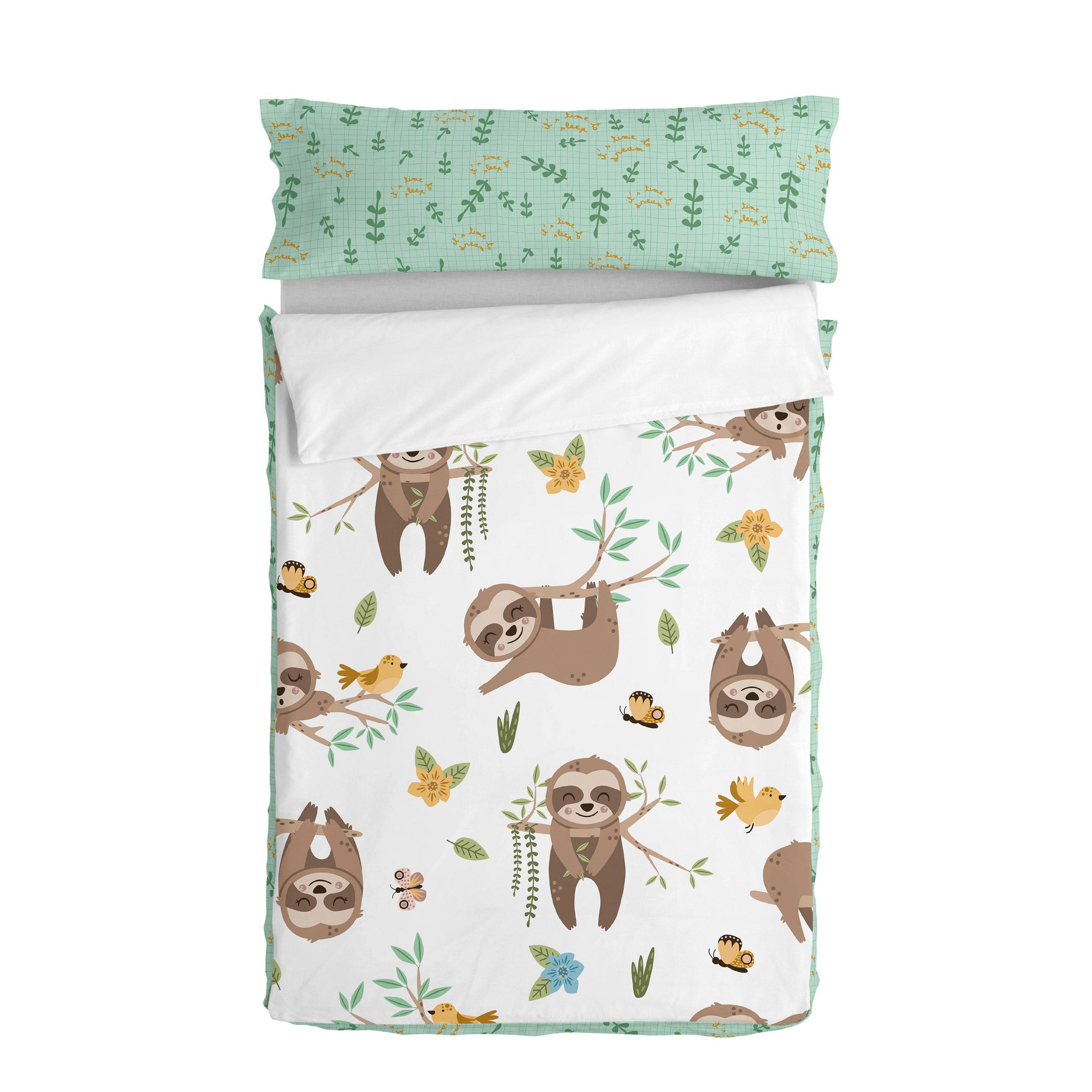 NORDIC-SACK happy sloth 105x200 cm ohne füllung mehrfarbig - Multicolor, Textil (105/200cm) - Happy Friday