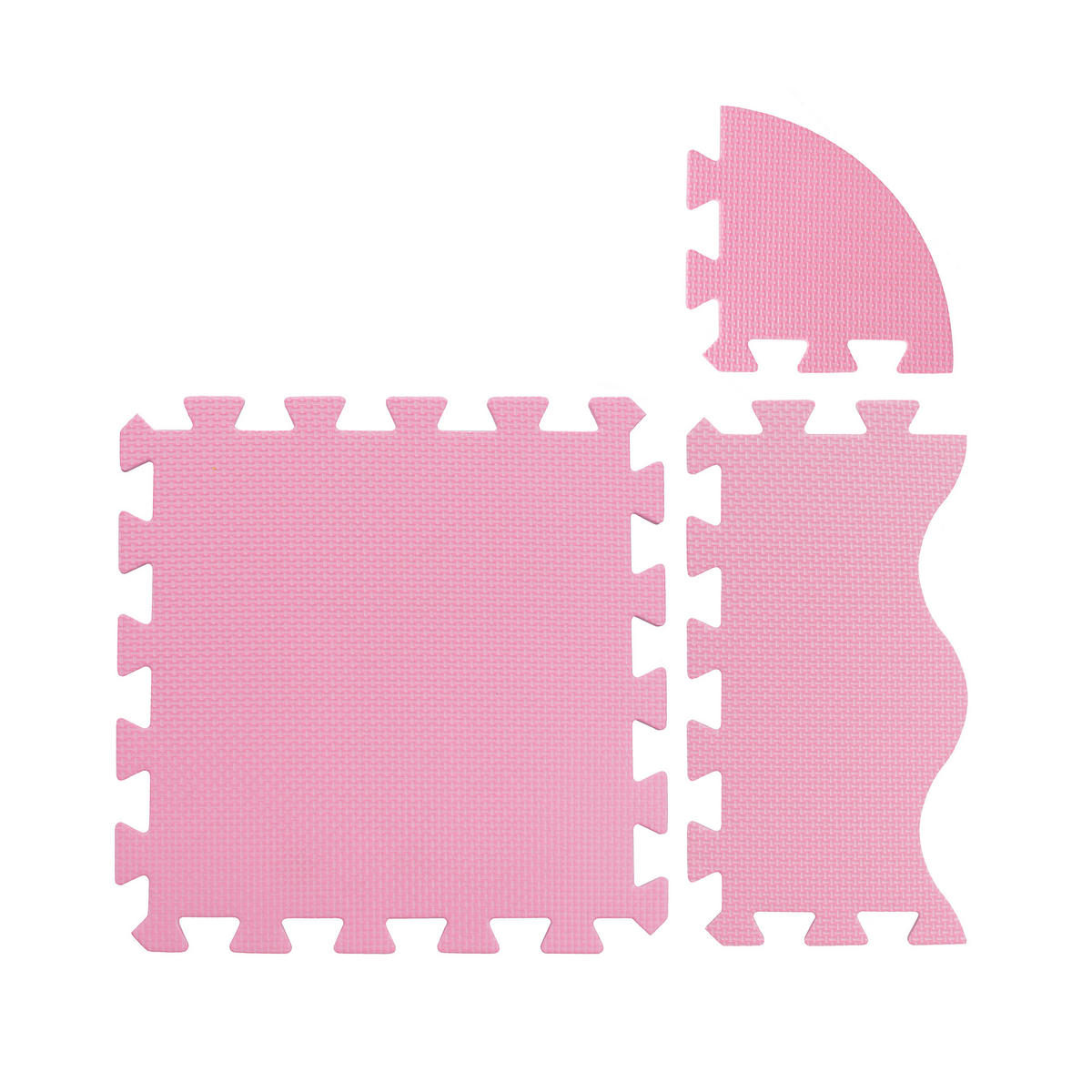 25-TLG.PUZZLEMATTE - Rosa, Kunststoff (31.5/31.5cm) - Relaxdays