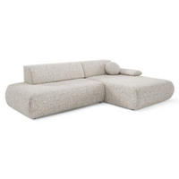 ECKSOFA Beige PENTI Ausziehbar Mit Bettkasten Rechts - Beige, Textil (173.5/286cm) - Sepro Meble